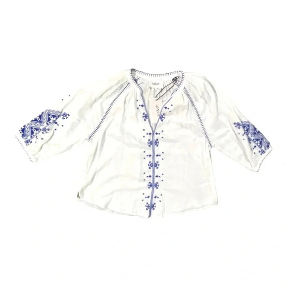 ba&sh Eglantine Blouse 100% Cotton Peasant Embroidered Sz S NEW - Picture 3 of 6